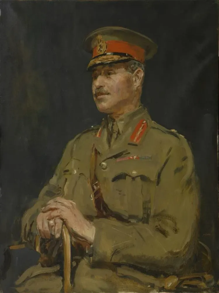Maalaus Major-général Sir David Mercer K.C.B. Adjutant-général Royal Marine Forces 1916-1920 - Ambrose McEvoy