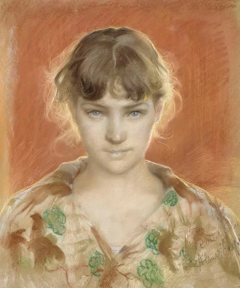 Maalaus Mannequin parisien en robe de chambre - Albert Edelfelt | Taidetuloste