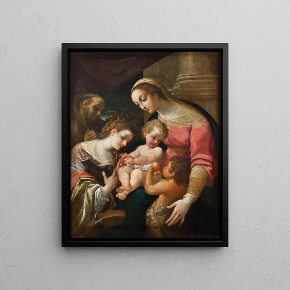 Maalaus Le mariage mystique de sainte Catherine - Anonyme | Taidetuloste