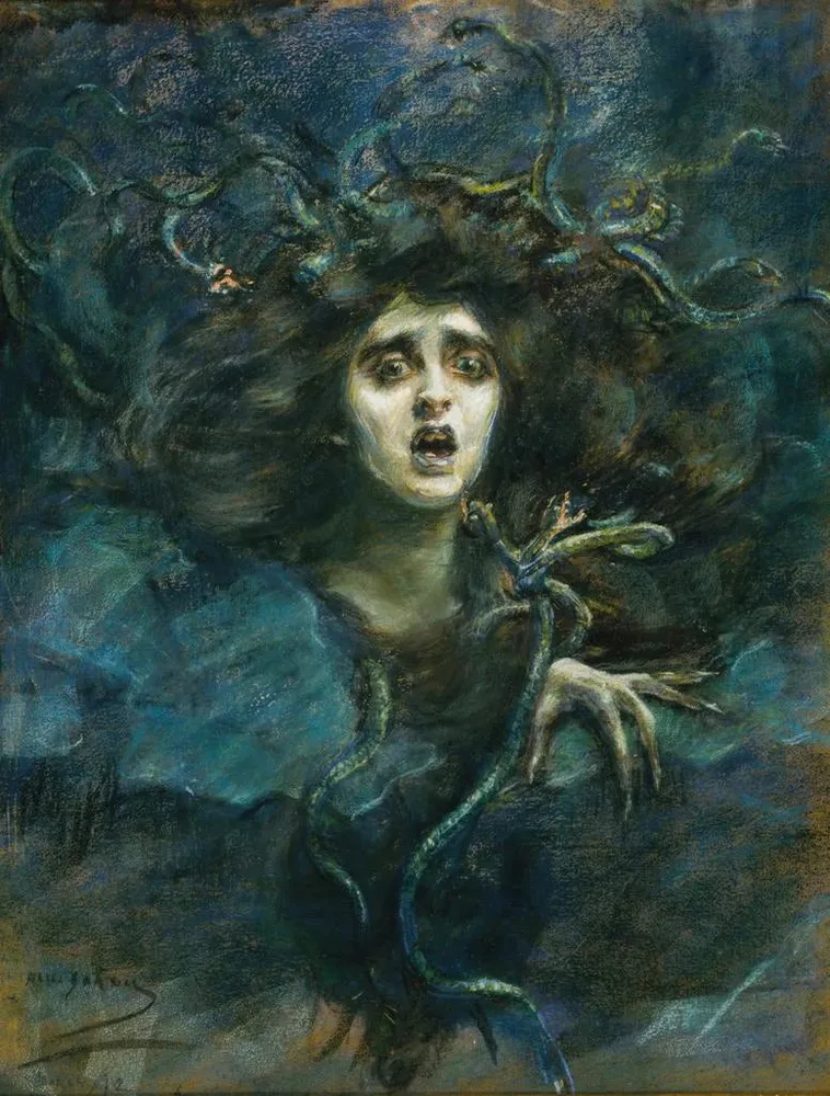 Maalaus Méduse Laura Dreyfus Barney - Alice Pike Barney | Taidetuloste