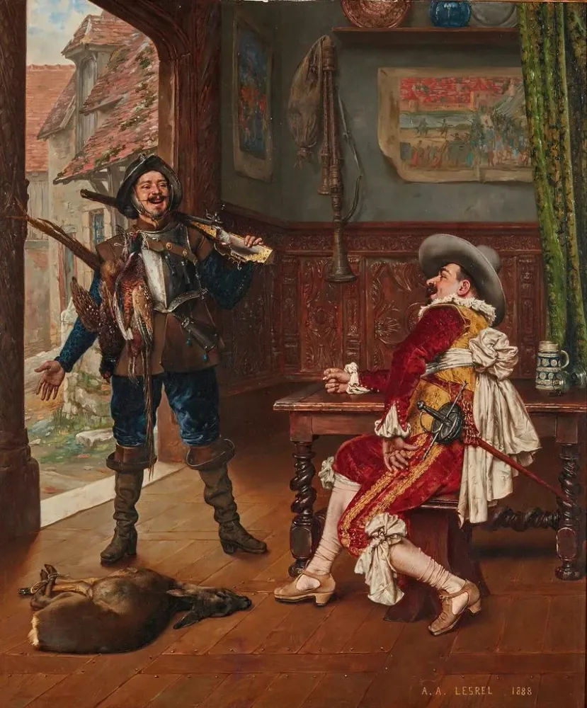 Maalaus Metsästysretki - Adolphe Alexandre Lesrel | Taidetuloste
