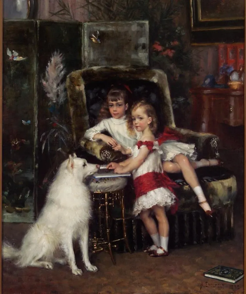 Maalaus Michel ja Xénia, keisari Aleksanteri III:n lapset - Albert Edelfelt | Taidetuloste