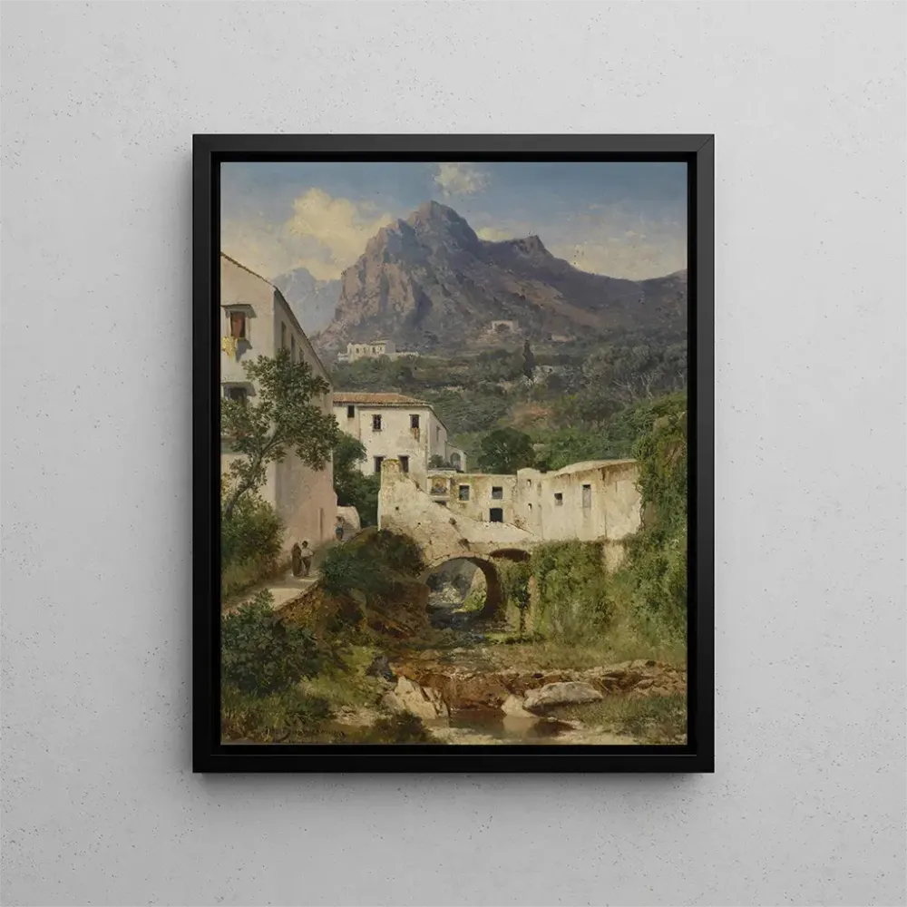 Maalaus Mill Valley lähellä Amalfi - Albert Zimmermann | Taidetuloste