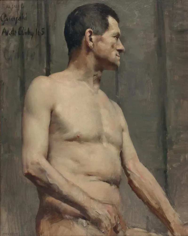 Maalaus Modèle masculin nu - Akseli Gallen-Kallela | Taidetuloste