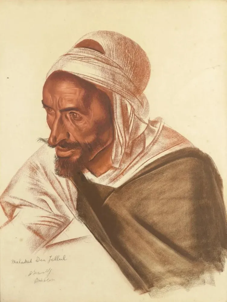 Maalaus Mohamed ben Jellul'n muotokuvasta - Alexandre Iacovleff | Taidetuloste