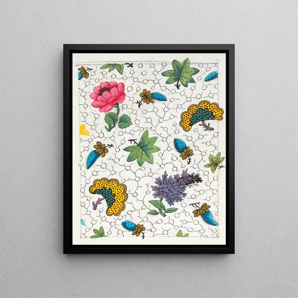 Maalaus motiivi floral tekstiiliprintti Pl VIII - Anonyymi | Taidetuloste