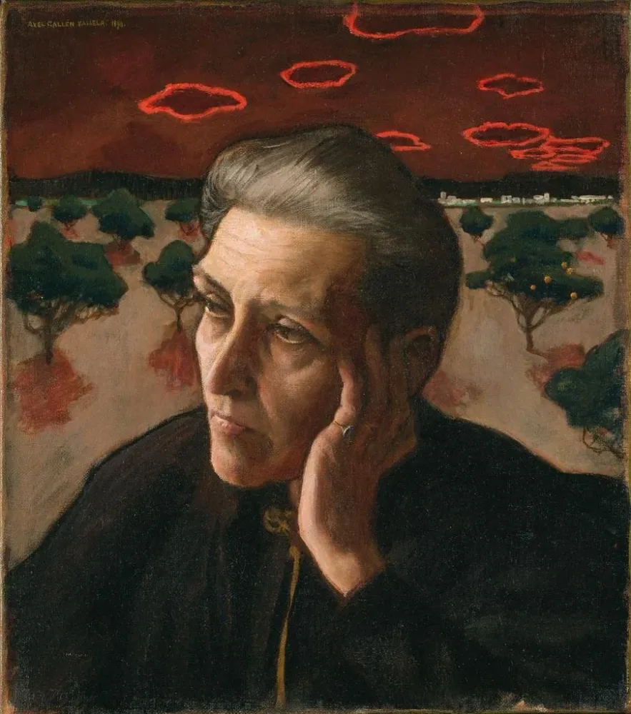 Maalaus La Mère des artistes - Akseli Gallen-Kallela | Taidetuloste