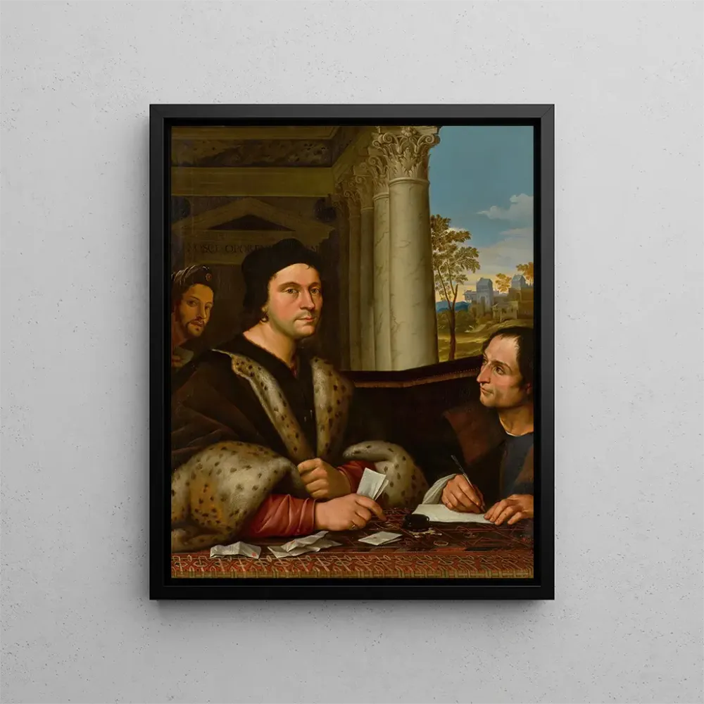 Maalaus Muotokuva Ferry Carondelet 1473-1528 ja hänen sihteerinsä - Jälkeen Sebastiano del Piombo | Taidetuloste