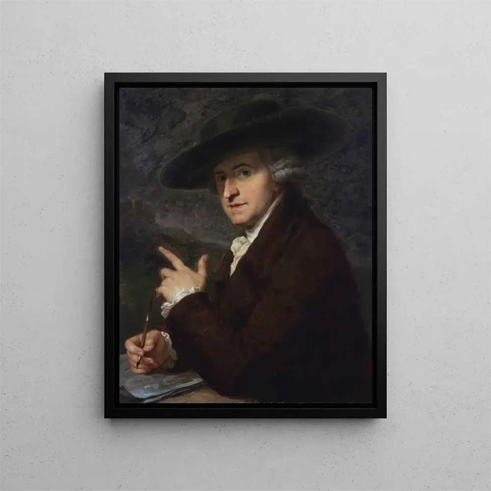 Maalaus Muotokuva hänen aviomiehestään, taiteilija Antonio Zucchi - Angelica Kauffman | Taidetuloste