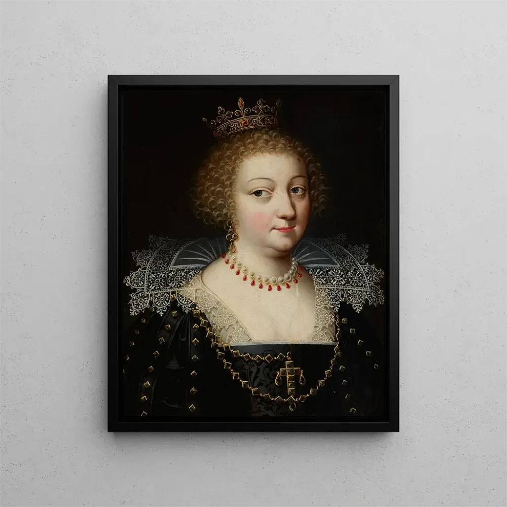 Maalaus muotokuva kuningatar Anne d'Autriche 1601-1666 - Anonyymi | Taidetuloste