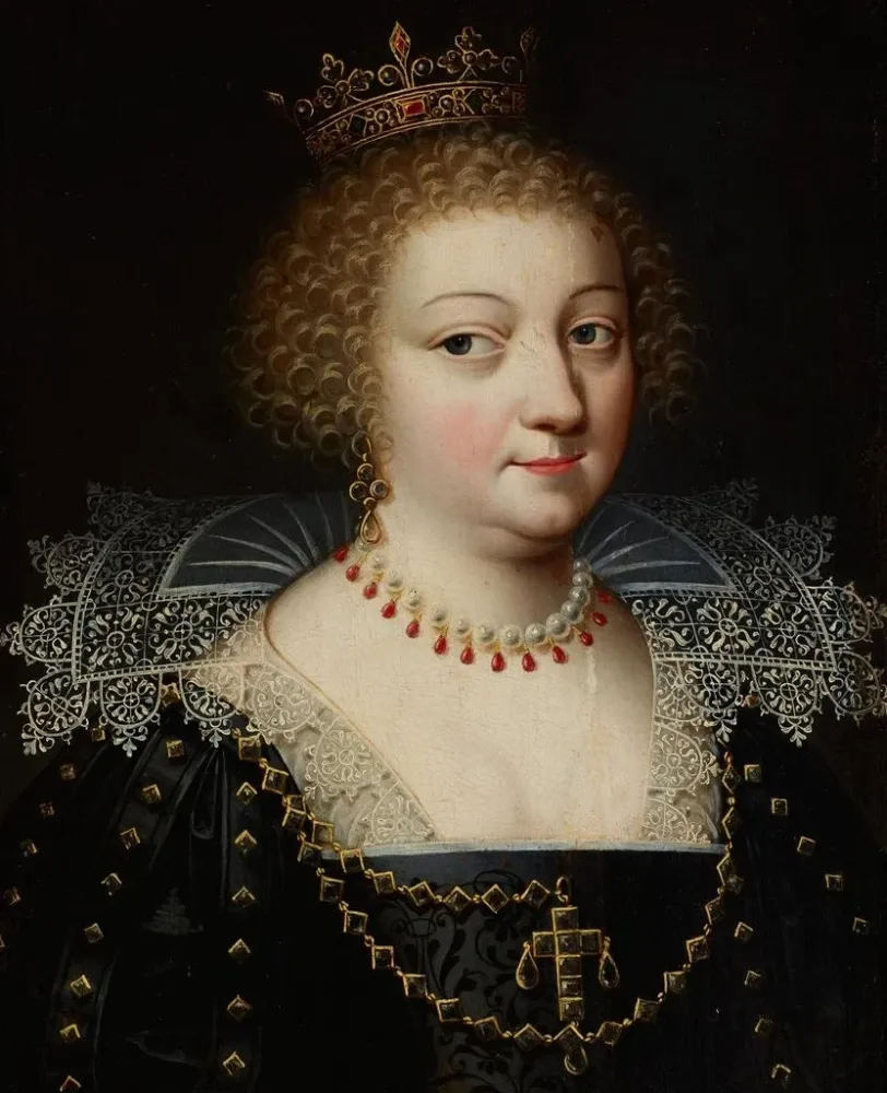 Maalaus muotokuva kuningatar Anne d'Autriche 1601-1666 - Anonyymi | Taidetuloste