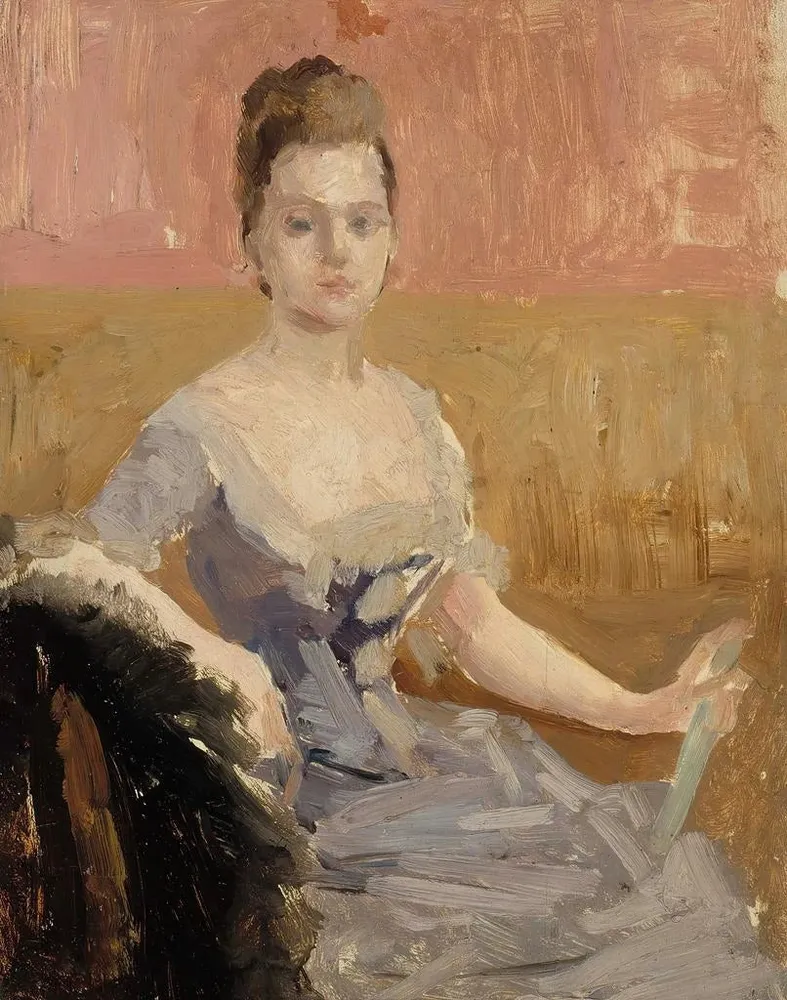 Maalaus Muotokuva- tutkimus Augusta Lewenhauptin kreivittärestä - Albert Edelfelt | Taidetuloste