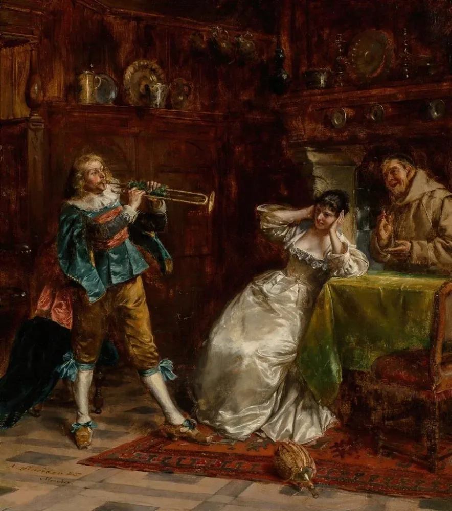 Maalaus Musiikista korvissani - Albert Friedrich Schröder | Taidetuloste