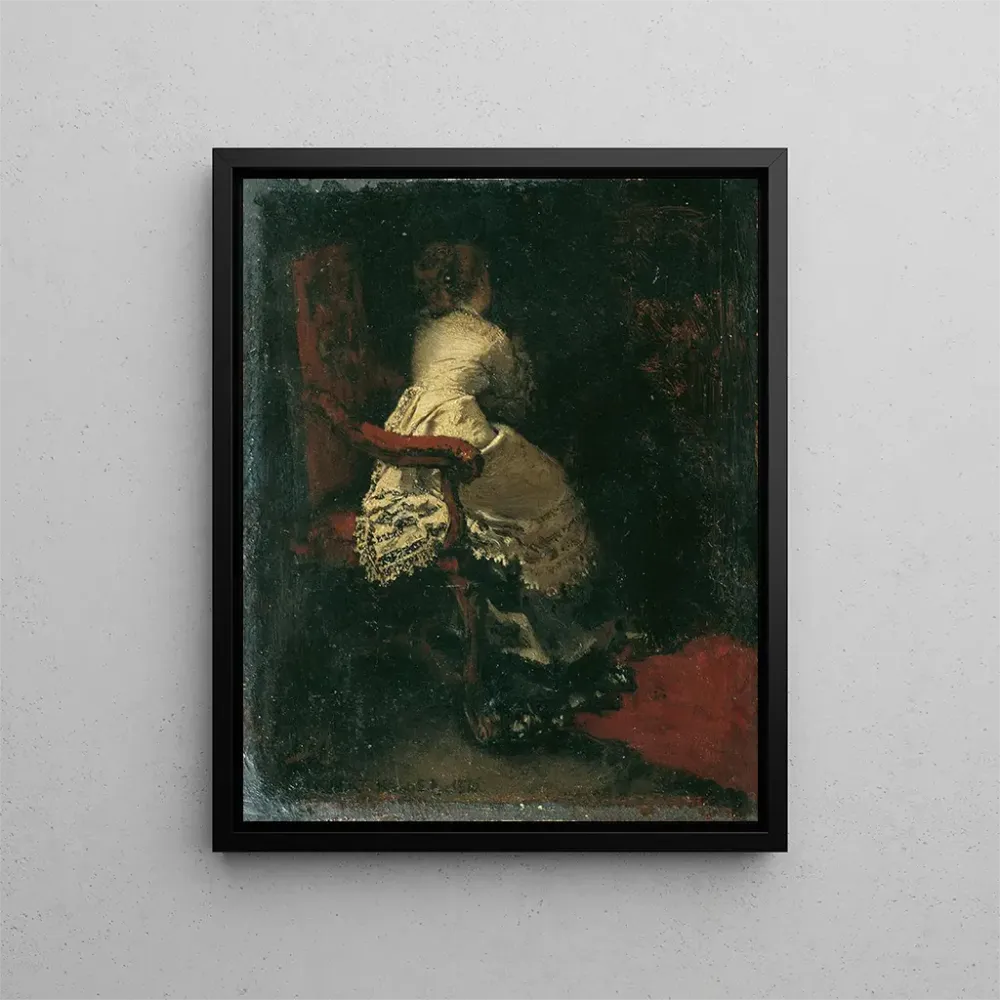 Maalaus Nainen tuolissa - Albert von Keller | Taidetuloste