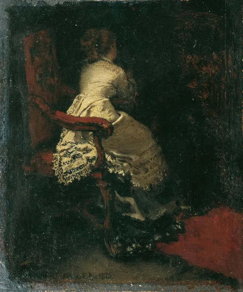 Maalaus Nainen tuolissa - Albert von Keller | Taidetuloste