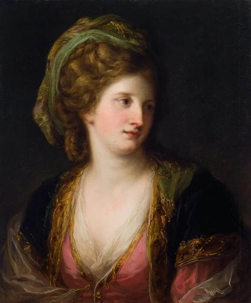 Maalaus Nainen turkkilaisessa mekossa - Angelica Kauffman | Taidetuloste