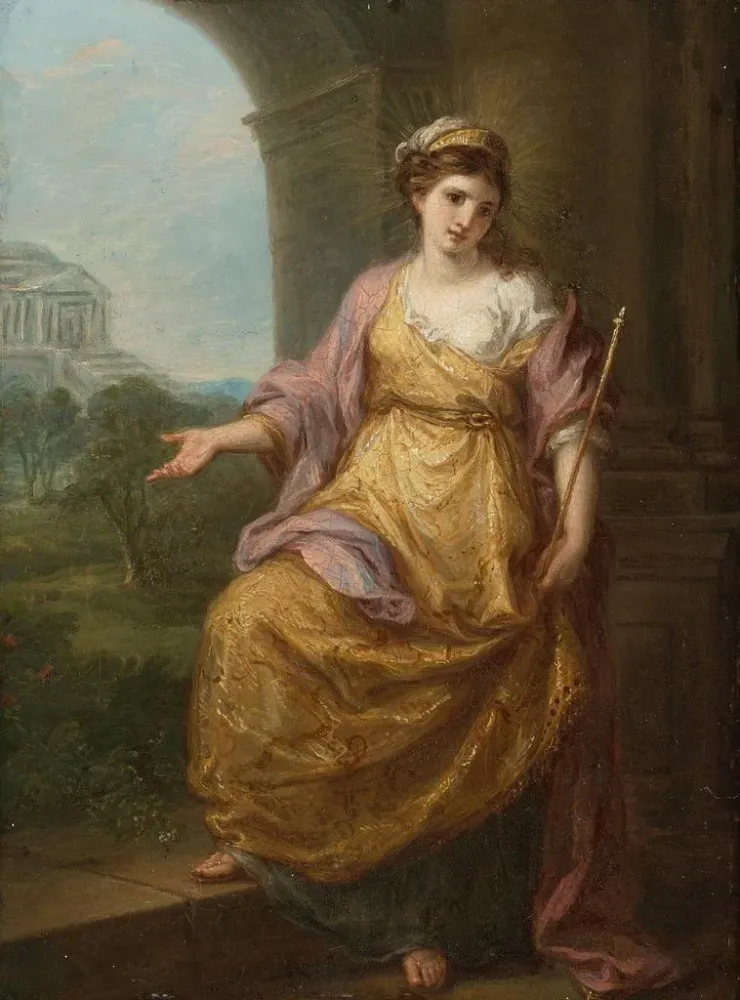 Maalaus Naisellinen allegoria - Angelica Kauffman | Taidetuloste