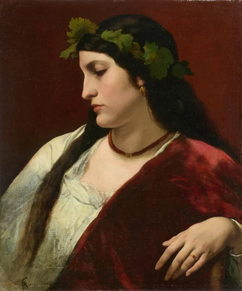 Maalaus Nanna en bacchante - Anselm Feuerbach | Taidetuloste