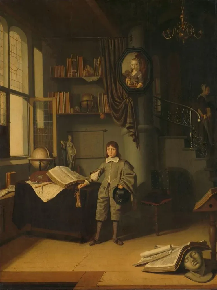 Maalaus Nuori mies toimistossa - Adriaen van Gaesbeeck | Taidetuloste