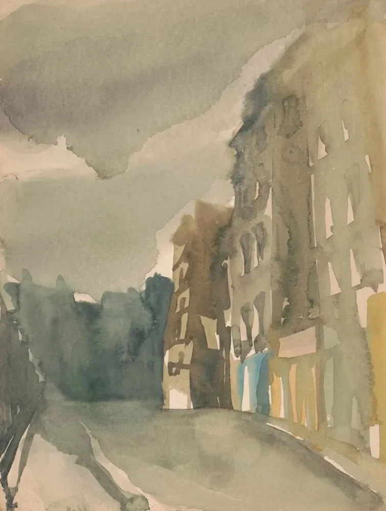 Maalaus Opiskelukuva, Saint-Julien-le-Pauvre -katu, Pariisi 5. kaupunginosa - Victor Alfred Lundy | Taidetuloste