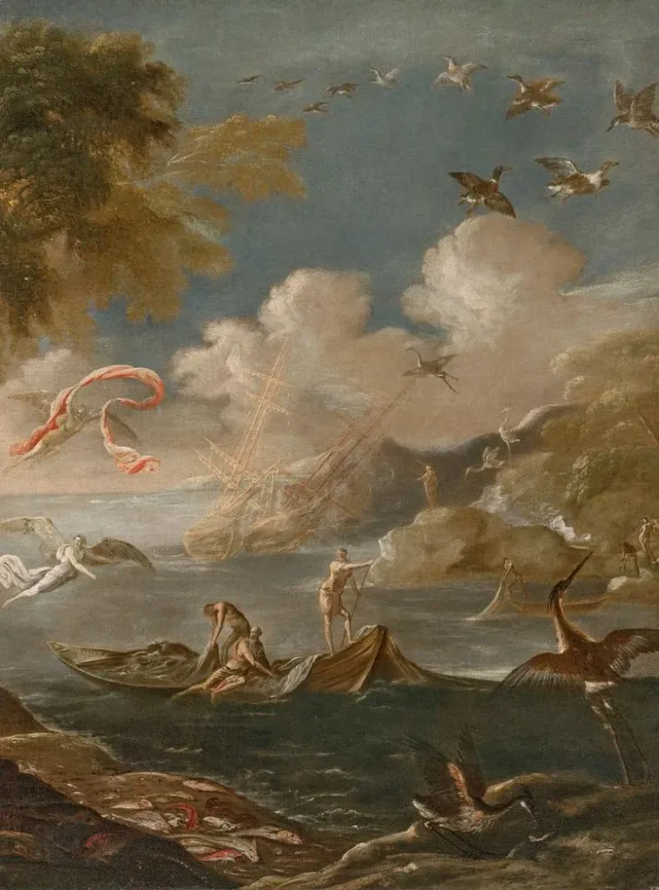 Maalaus La Pêche miraculeuse - Agostino Tassi | Taidetuloste
