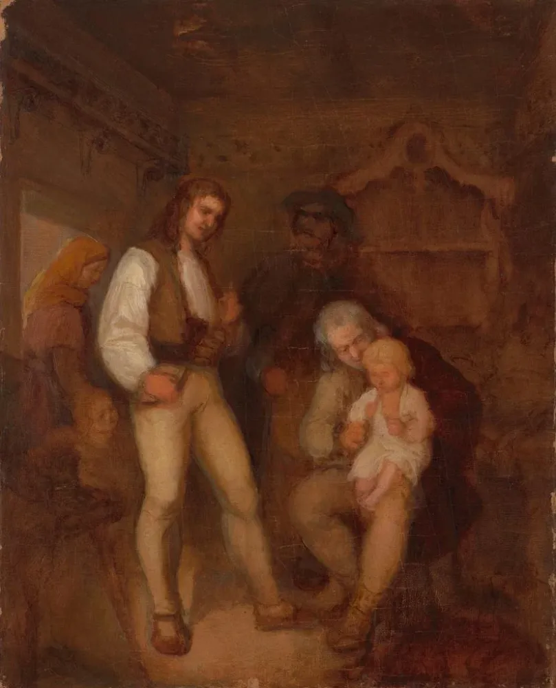 Maalaus Perhe Highlanders - Aleksander Kotsis
