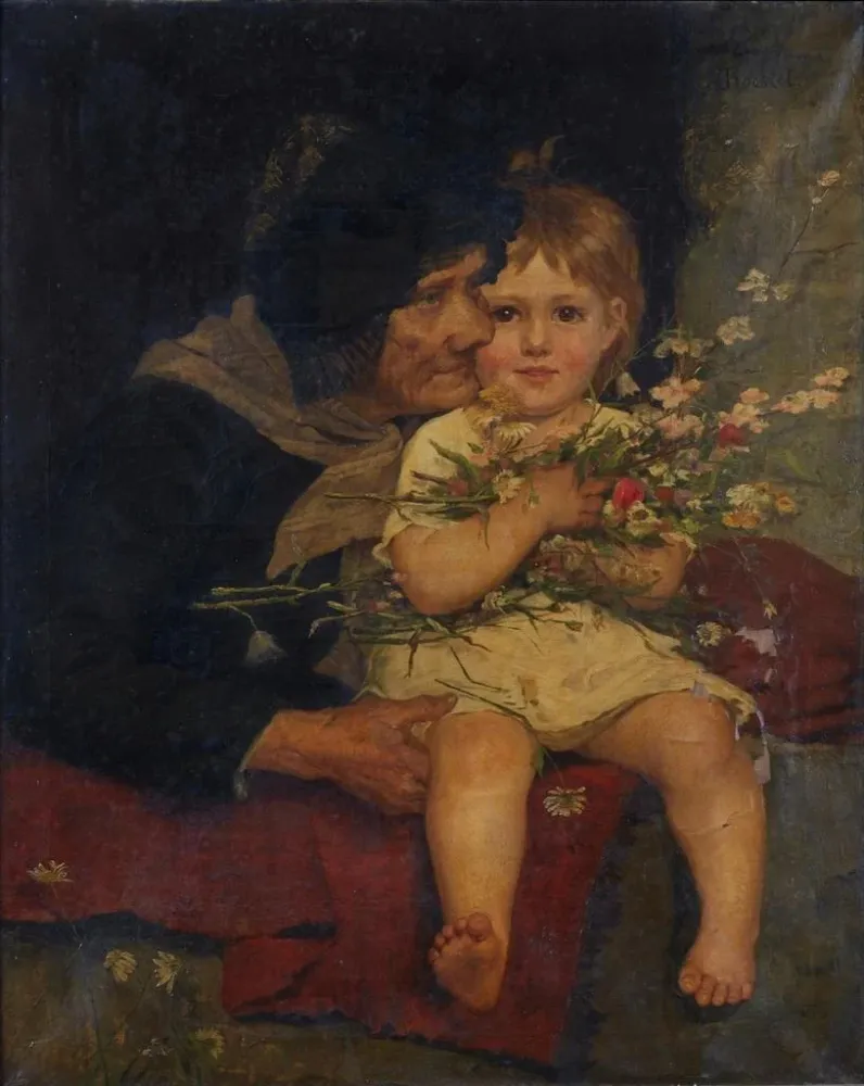 Maalaus Le petit chéri de grand-mère - Agathe Rstel | Taidetuloste