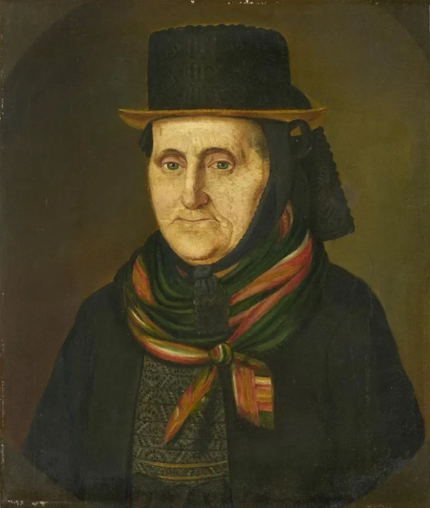Maalaus Portrait Agatha Duffner née Dorer 1766-1842 - Adolf Duffner | Taidetuloste