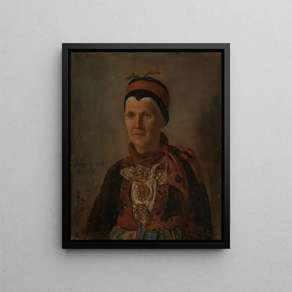 Maalaus Portrait d'Anna Gulsvig - Adolph Tidemand | Taidetuloste