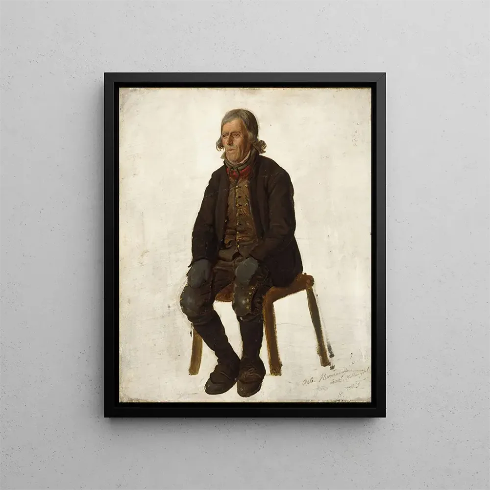 Maalaus Portrait d'Asle Hermandsøn de Hallingdal - Adolph Tidemand | Taidetuloste