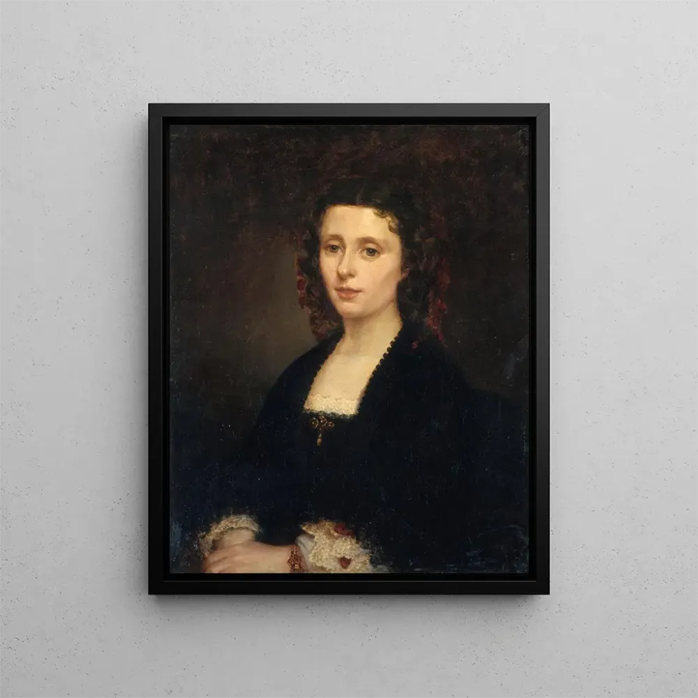 Maalaus Portrait d'Athnas Mialaret 1826-1899 épouse Michelet - Amandine Parrot | Taidetuloste