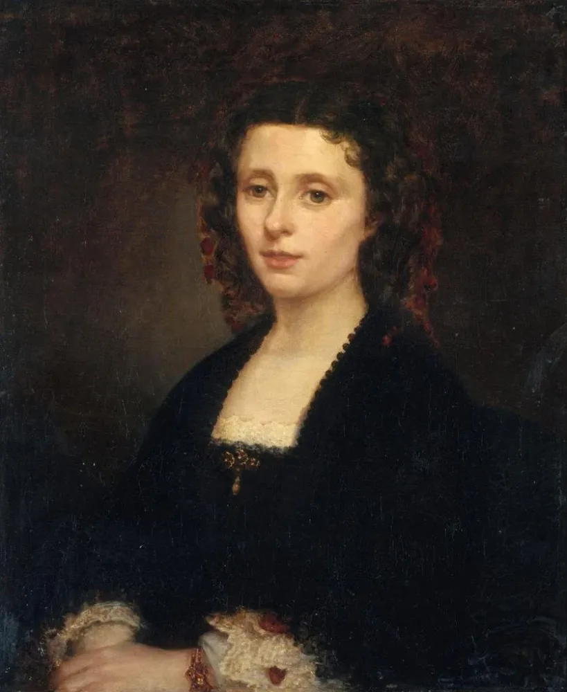 Maalaus Portrait d'Athnas Mialaret 1826-1899 épouse Michelet - Amandine Parrot | Taidetuloste
