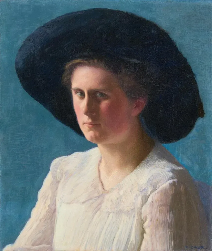 Maalaus Portrait d'Esther Kern - Albert Hermann Daur | Taidetuloste