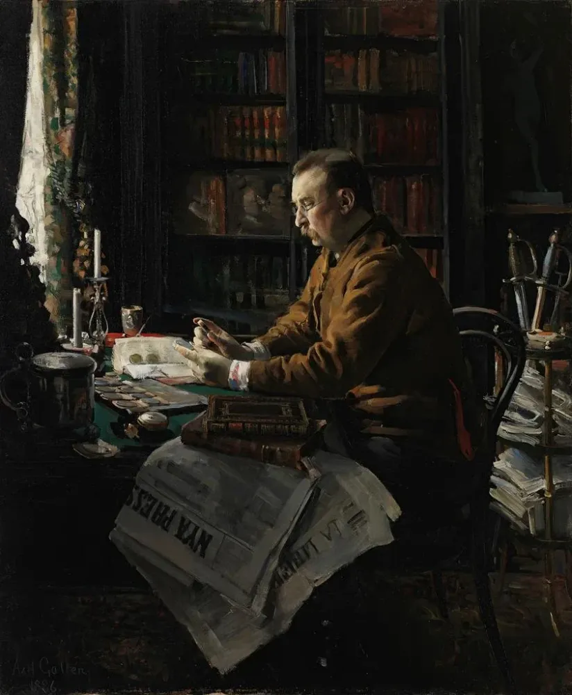 Maalaus Portrait du docteur Herman Frithiof Antell - Akseli Gallen-Kallela | Taidetuloste