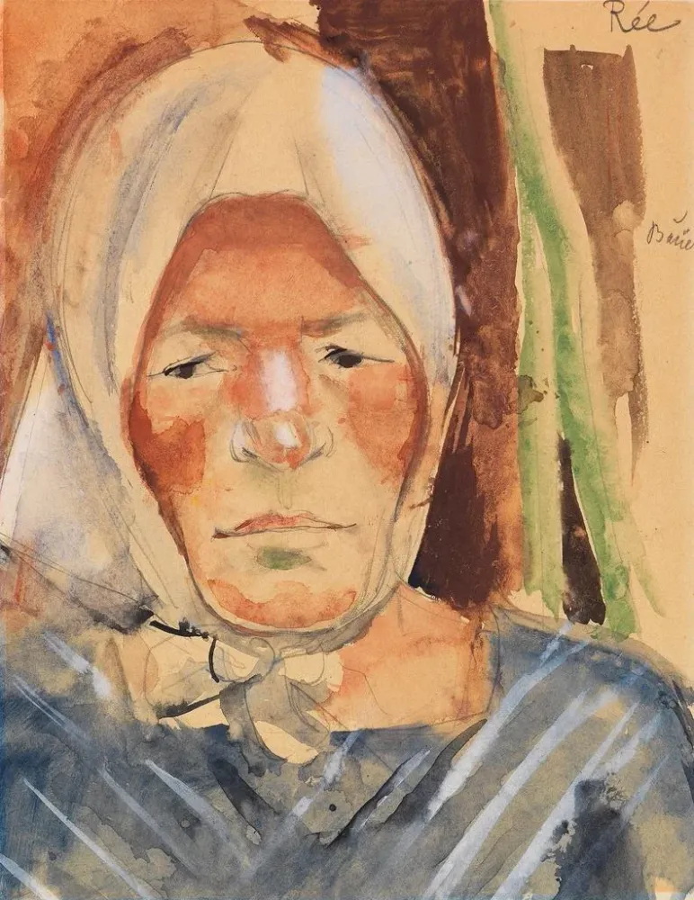 Maalaus Portrait d'un agriculteur - Anita Re | Taidetuloste