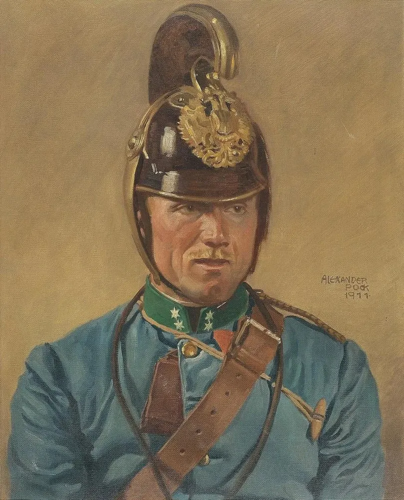 Maalaus Portrait d'un caporal dragon - Alexander Pock | Taidetuloste