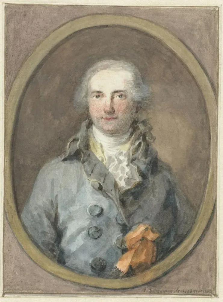 Maalaus Portrait d'un gentleman dans un cadre ovale - Aert Schouman | Taidetuloste