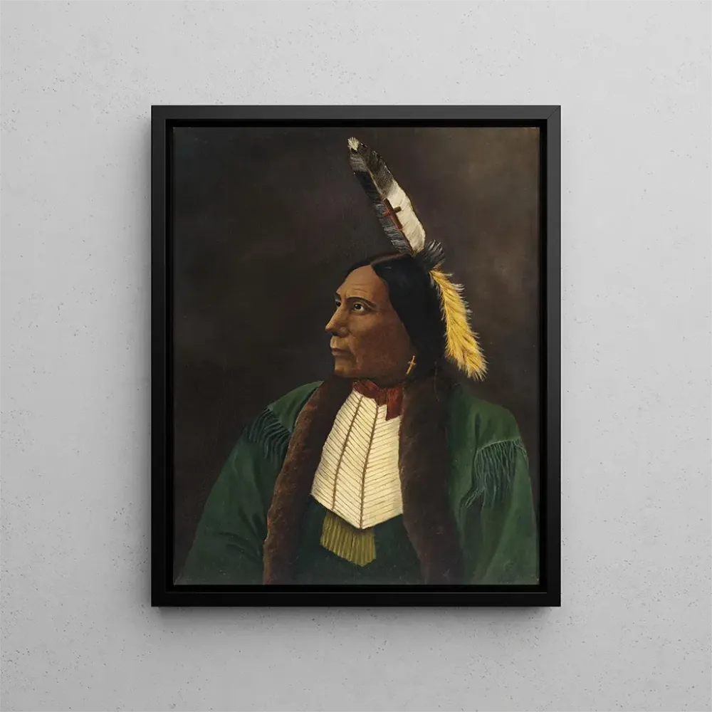 Maalaus Portrait d'un Indien d'Amérique - Anonyme | Taidetuloste