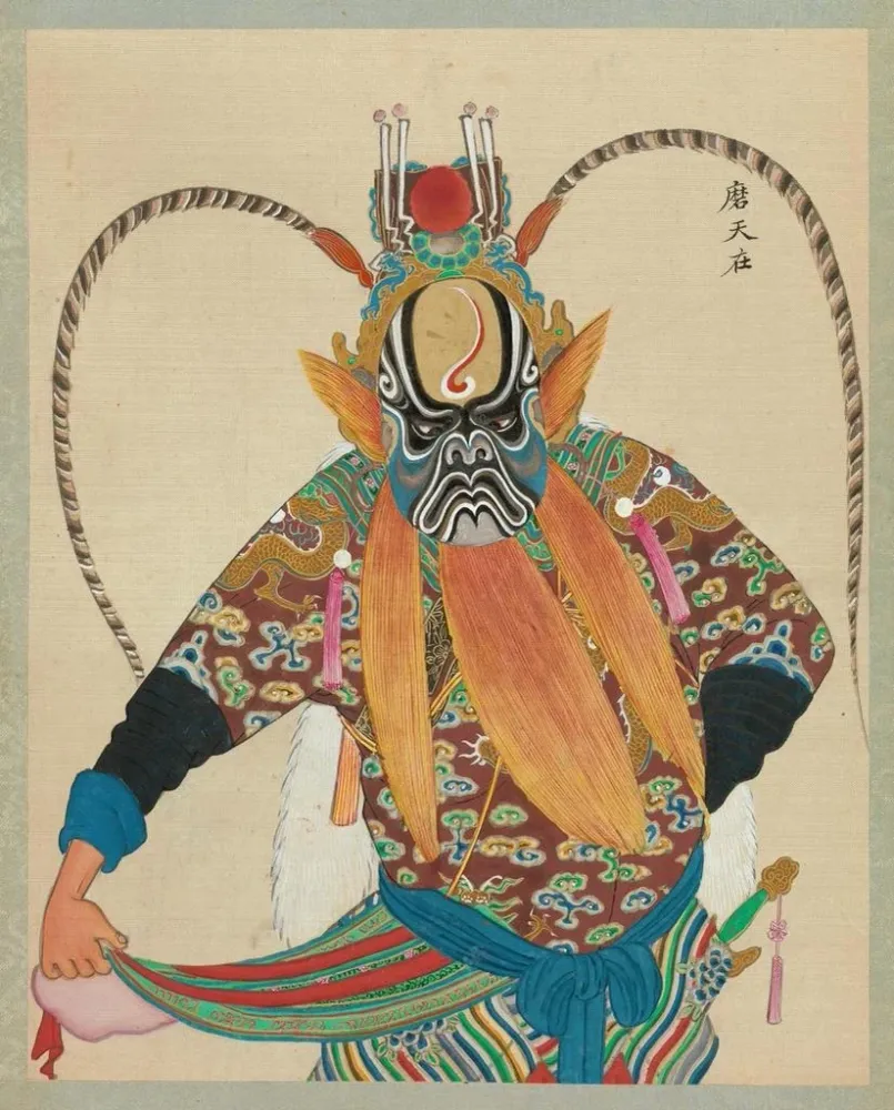 Maalaus Portrait d'un personnage de l'opéra de Pékin 2 - Anonyme | Taidetuloste