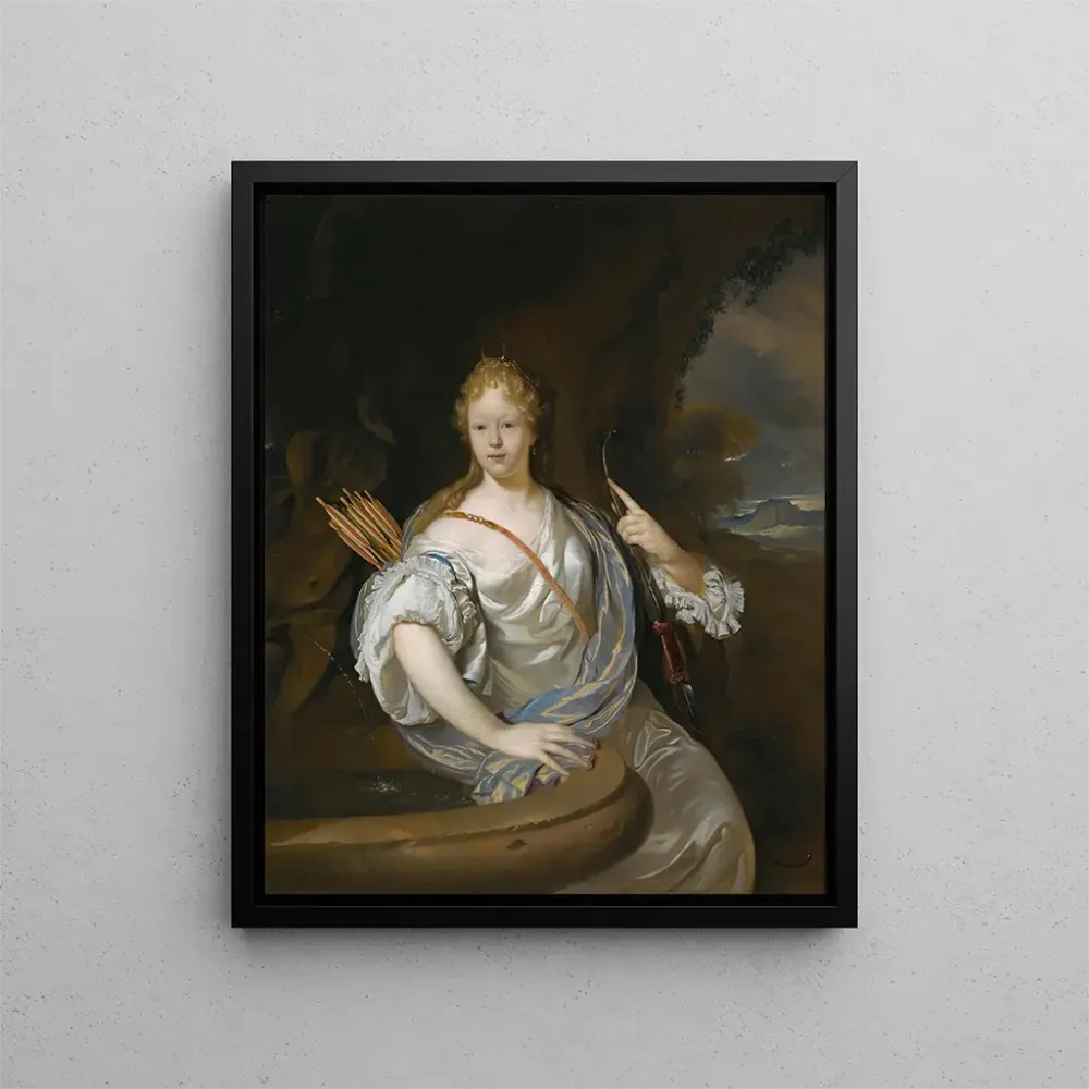 Maalaus Portrait d'une dame habillée en Diane - Adriaen van der Werff | Taidetuloste
