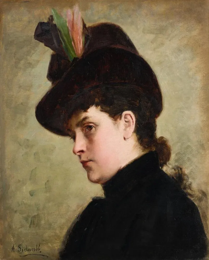 Maalaus Portrait d'une femme - Amanda Sidwall | Taidetuloste
