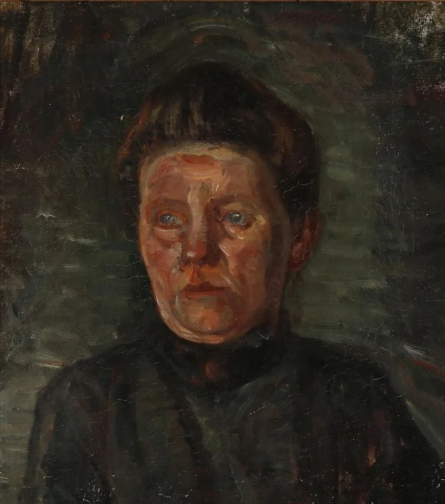 Maalaus Portrait d'une femme en noir - Albert Gottschalk | Taidetuloste