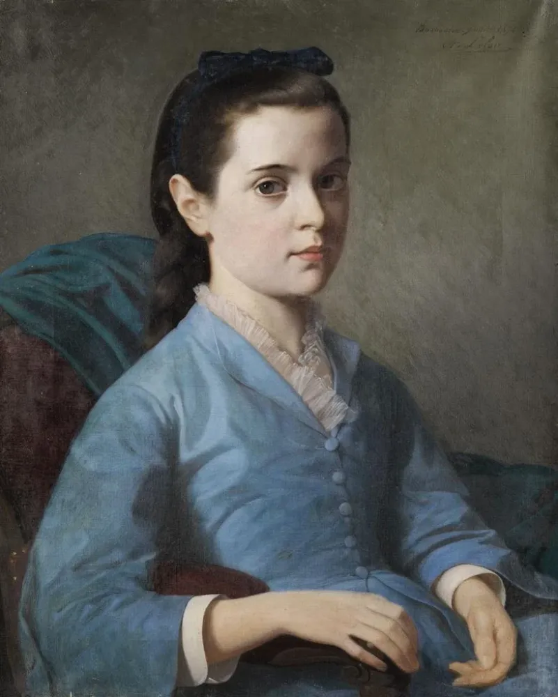 Maalaus Portrait d'une fille - Alexandre-Louis Leloir | Taidetuloste