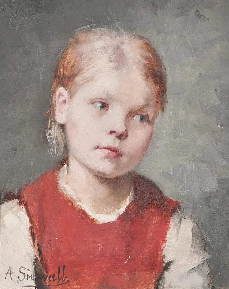 Maalaus Portrait d'une fille - Amanda Sidwall | Taidetuloste