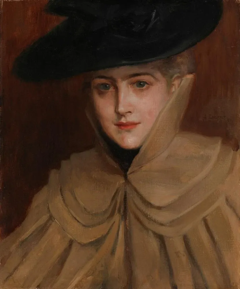 Maalaus Portrait d'une jeune femme - Albert Edelfelt | Taidetuloste