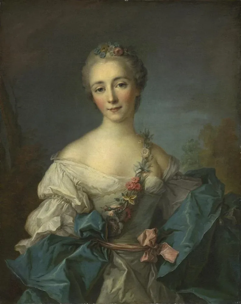 Maalaus Portrait d'une jeune femme - Après Jean-Marc Nattier | Taidetuloste