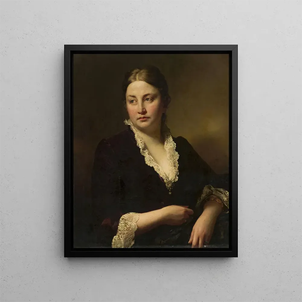 Maalaus Portrait d'une jeune femme, Johana Fren von Tschamer - Anonyme | Taidetuloste