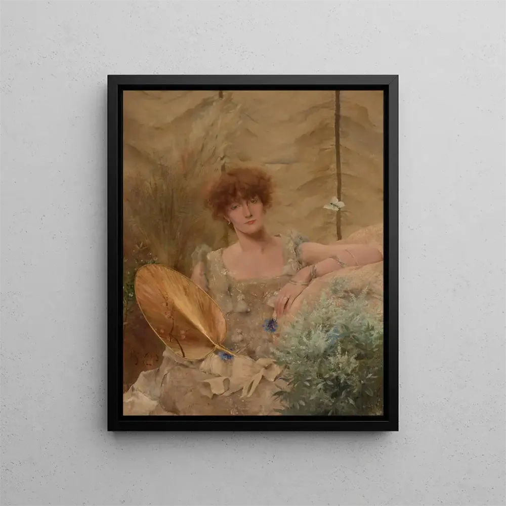 Maalaus Portrait Fédora de Sarah Bernhardt - Alfred Stevens | Taidetuloste