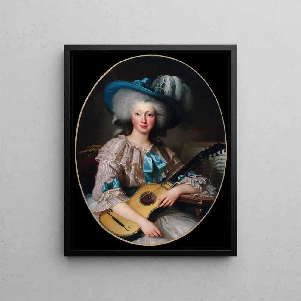 Maalaus Portrait de Félicité-Louise de Frézals 1765-1854 née Esmangard de Beauval dame d'honneur de Marie-Antoinette - Ano...
