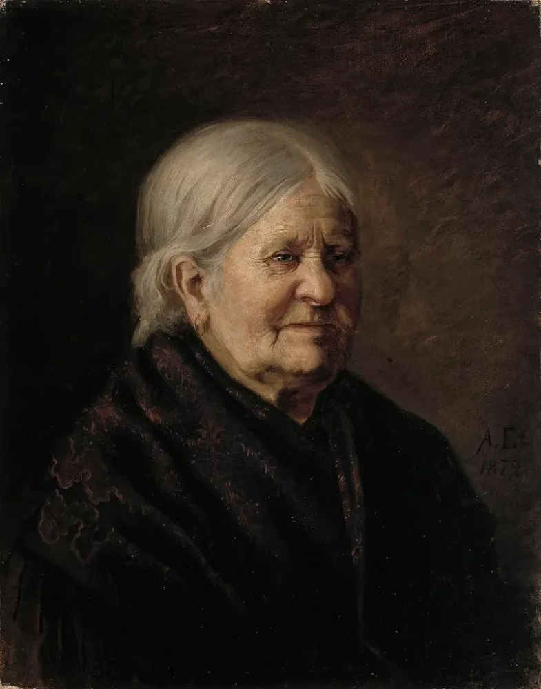 Maalaus Portrait de Fredrika Snygg Tajta - Albert Edelfelt | Taidetuloste